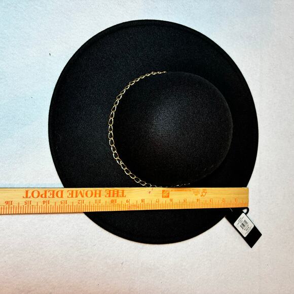 Marcus Adler Black Chain Band Floppy Hat Wool Blend NWT - Picture 3 of 5